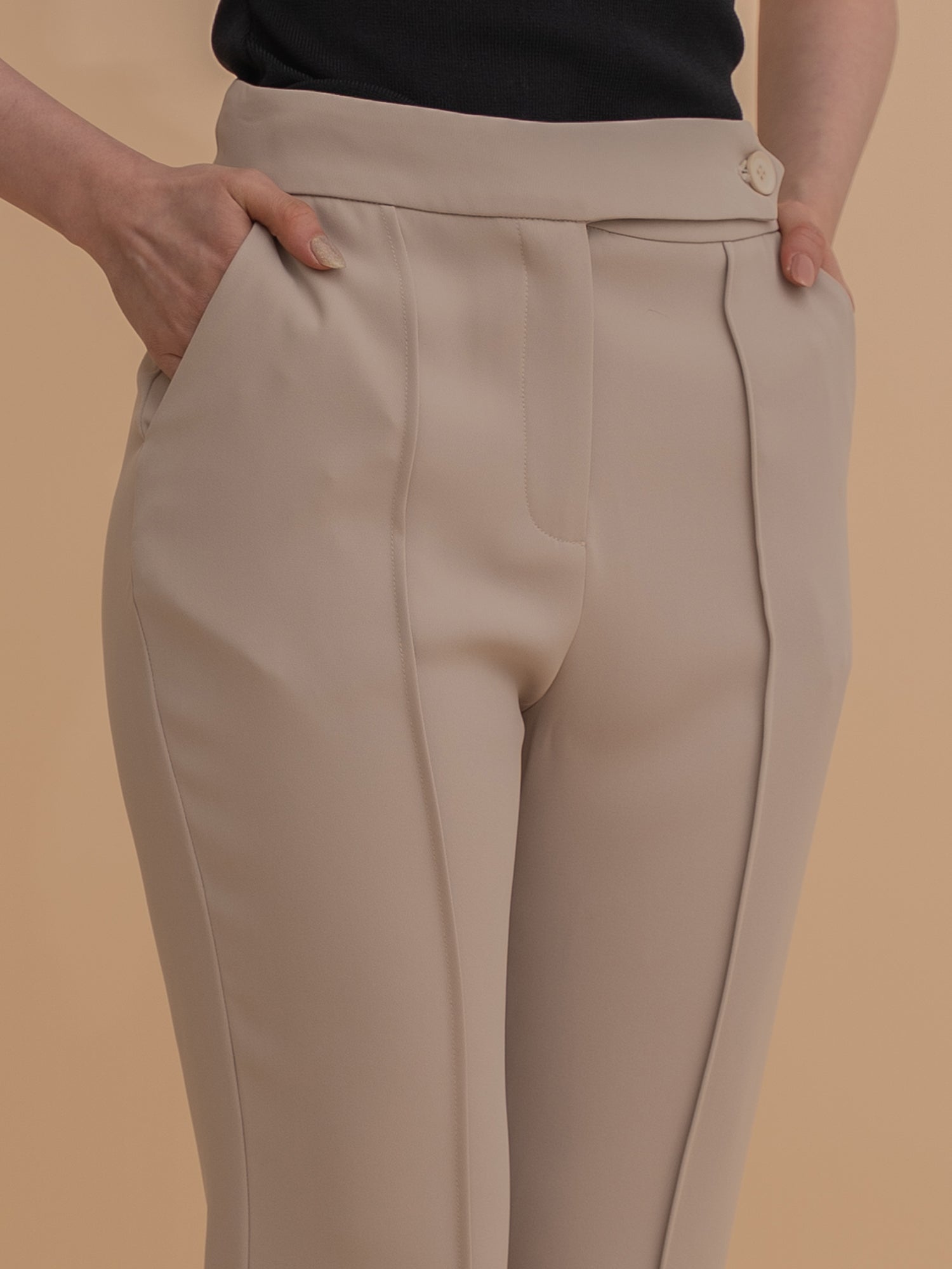 Tapered Piping Trousers