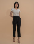 Tapered Piping Trousers