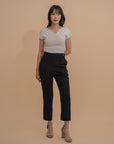 Tapered Piping Trousers