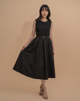 Texture Pleated Midi Dress