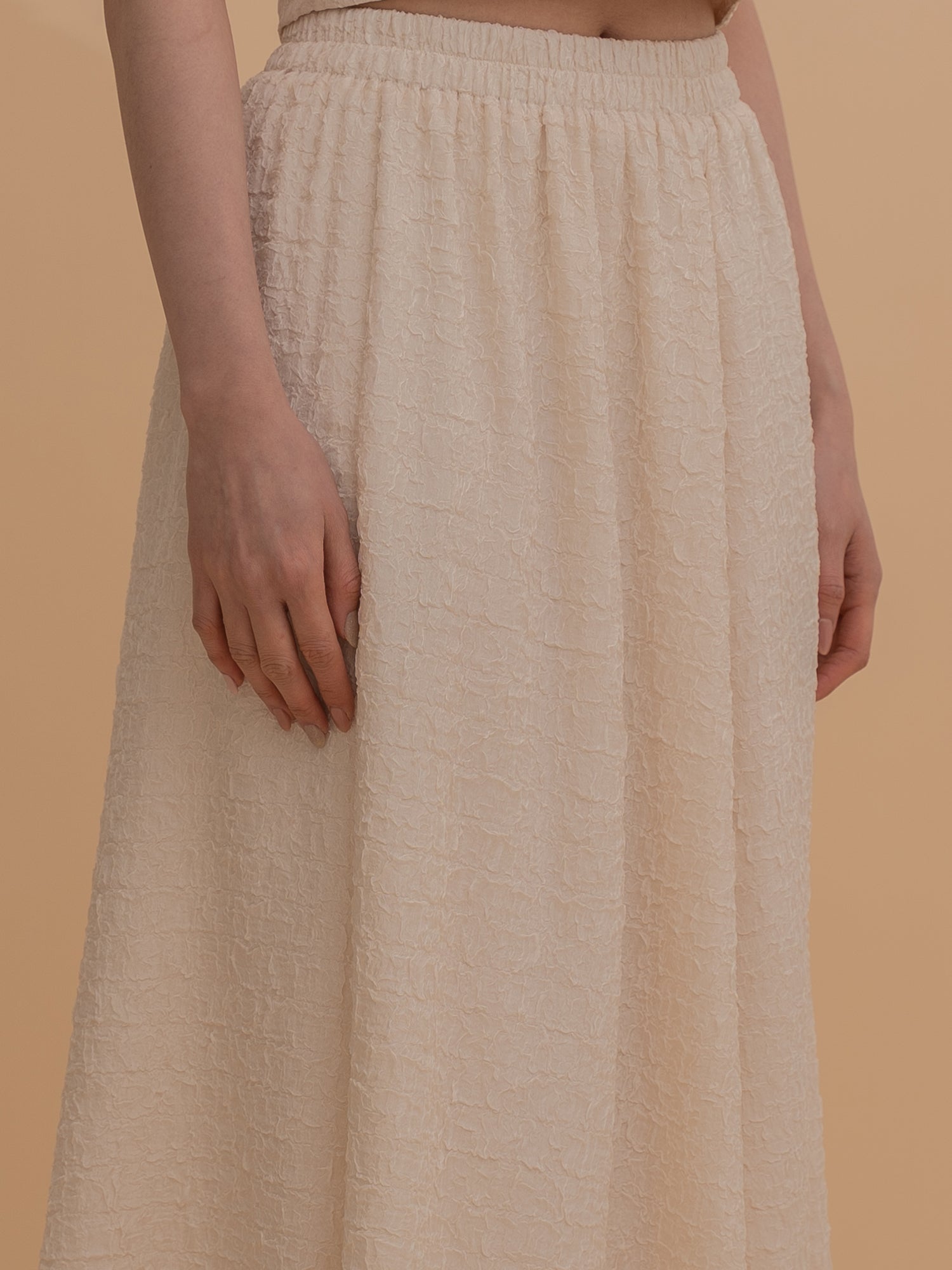 Textured A-Line Skirt