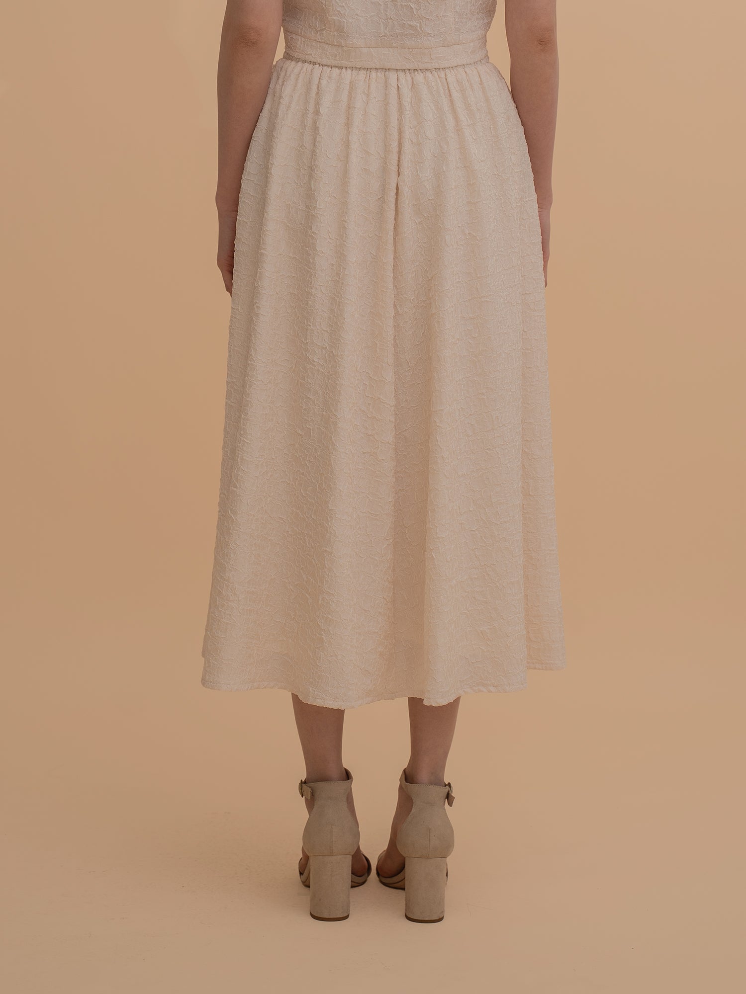 Textured A-Line Skirt