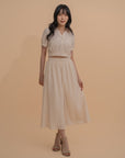Textured A-Line Skirt
