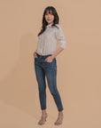 Textured Floral Embroidered Shirt