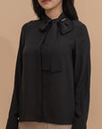 Tie-Neck Elegant Blouse