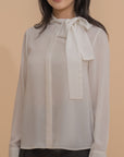 Tie-Neck Elegant Blouse