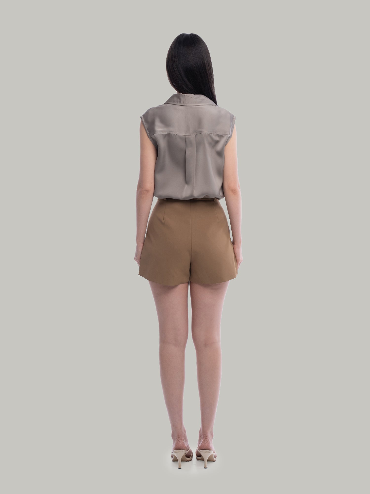Tilda Satin Sleeveless Shirt