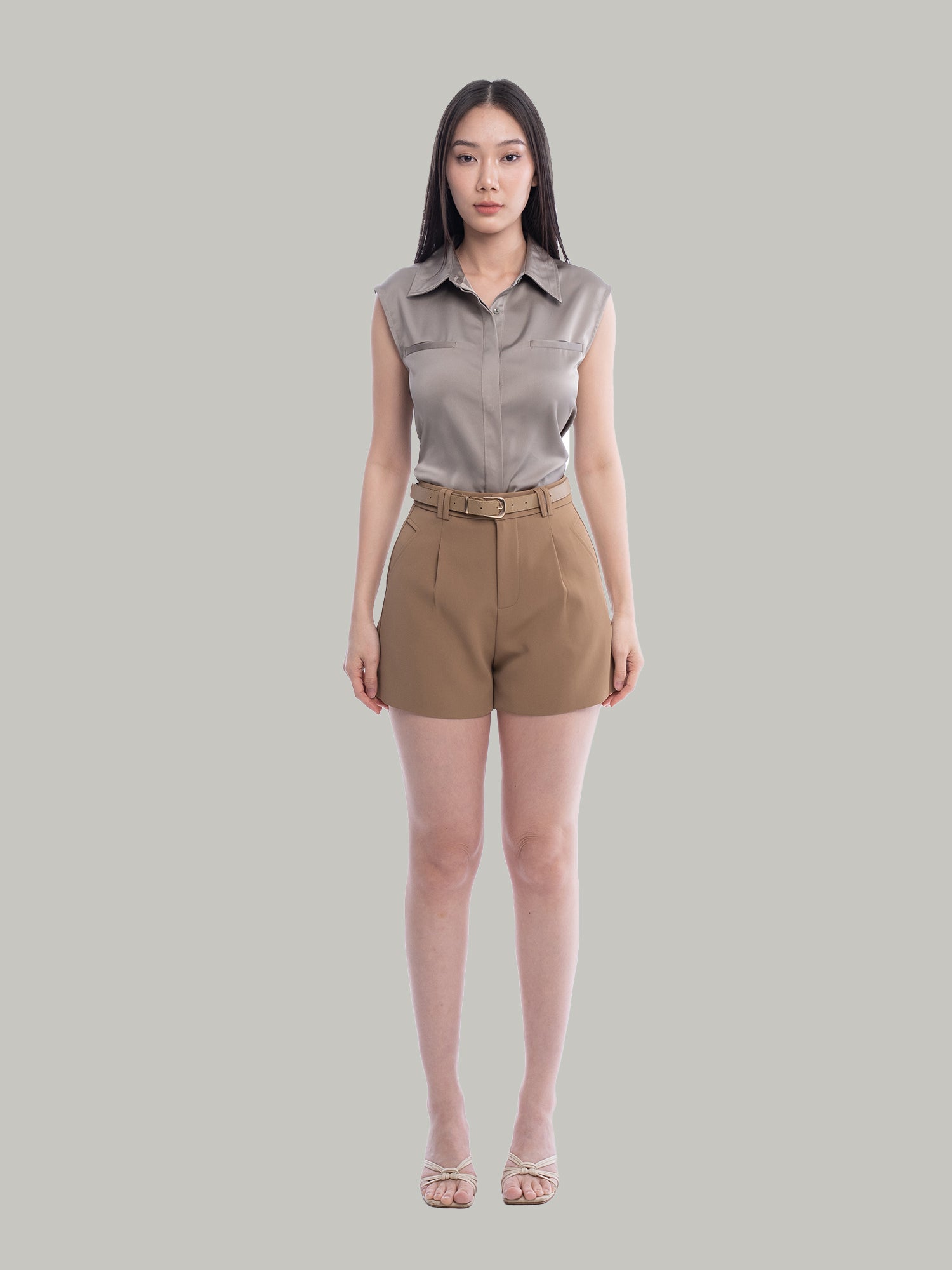 Tilda Satin Sleeveless Shirt