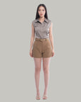 Tilda Satin Sleeveless Shirt