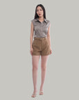 Tilda Satin Sleeveless Shirt