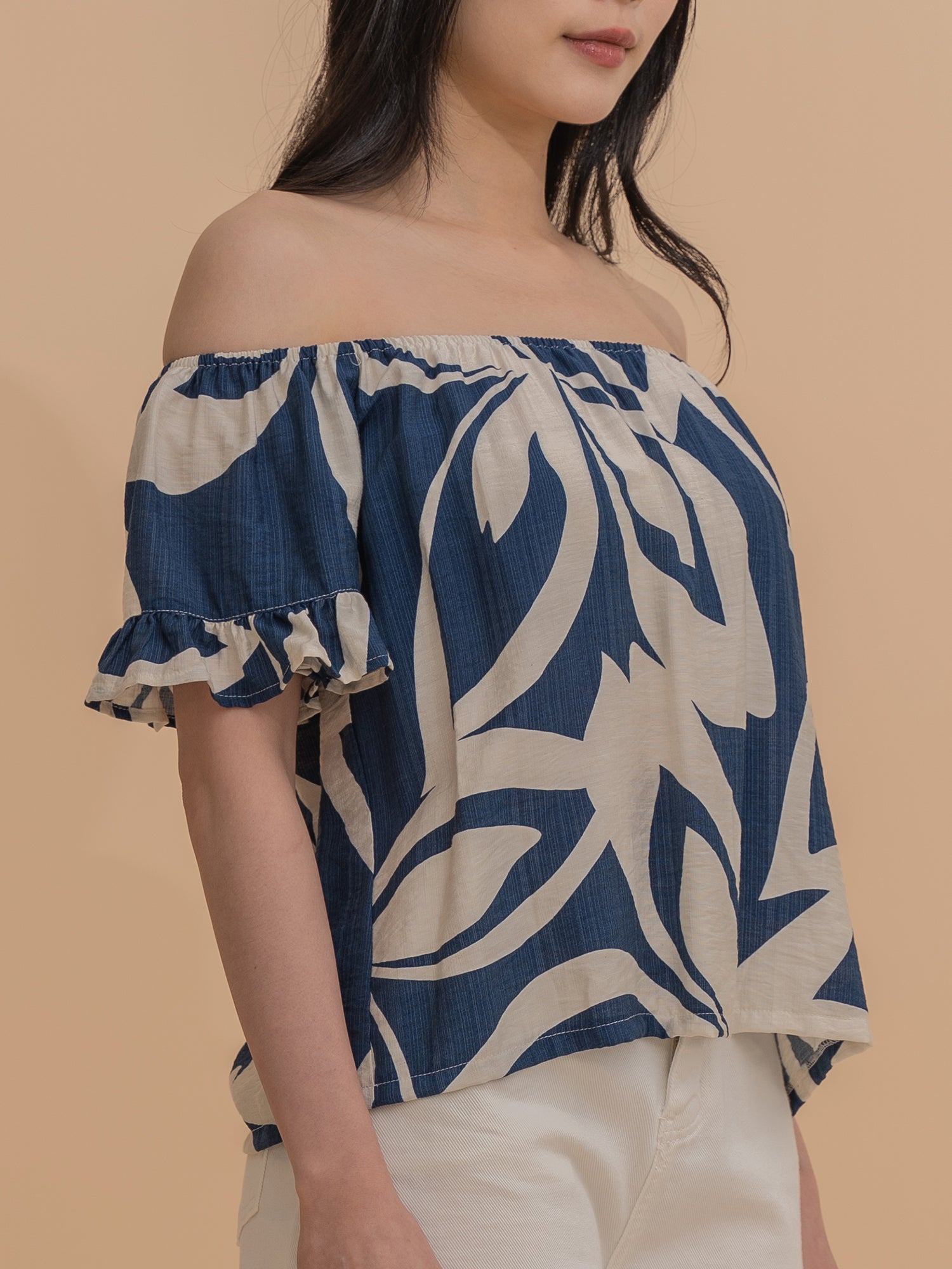 Tropical Off-Shoulder Blouse