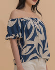 Tropical Off-Shoulder Blouse