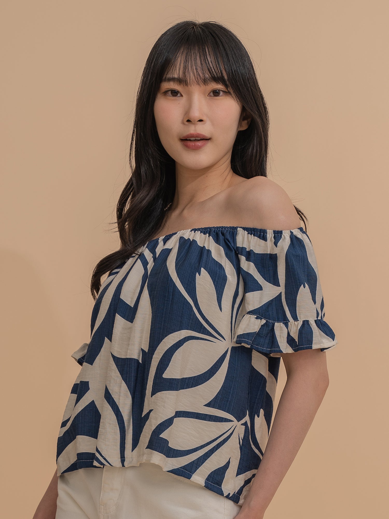 Tropical Off-Shoulder Blouse