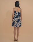 Tropical Printed Strap Layered Dress