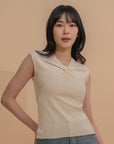 Twist-Front Knit Top