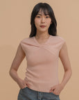 Twist-Front Knit Top