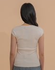 Twist-Front Knit Top
