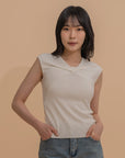 Twist-Front Knit Top