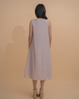 Twist-Front Sleeveless Dress