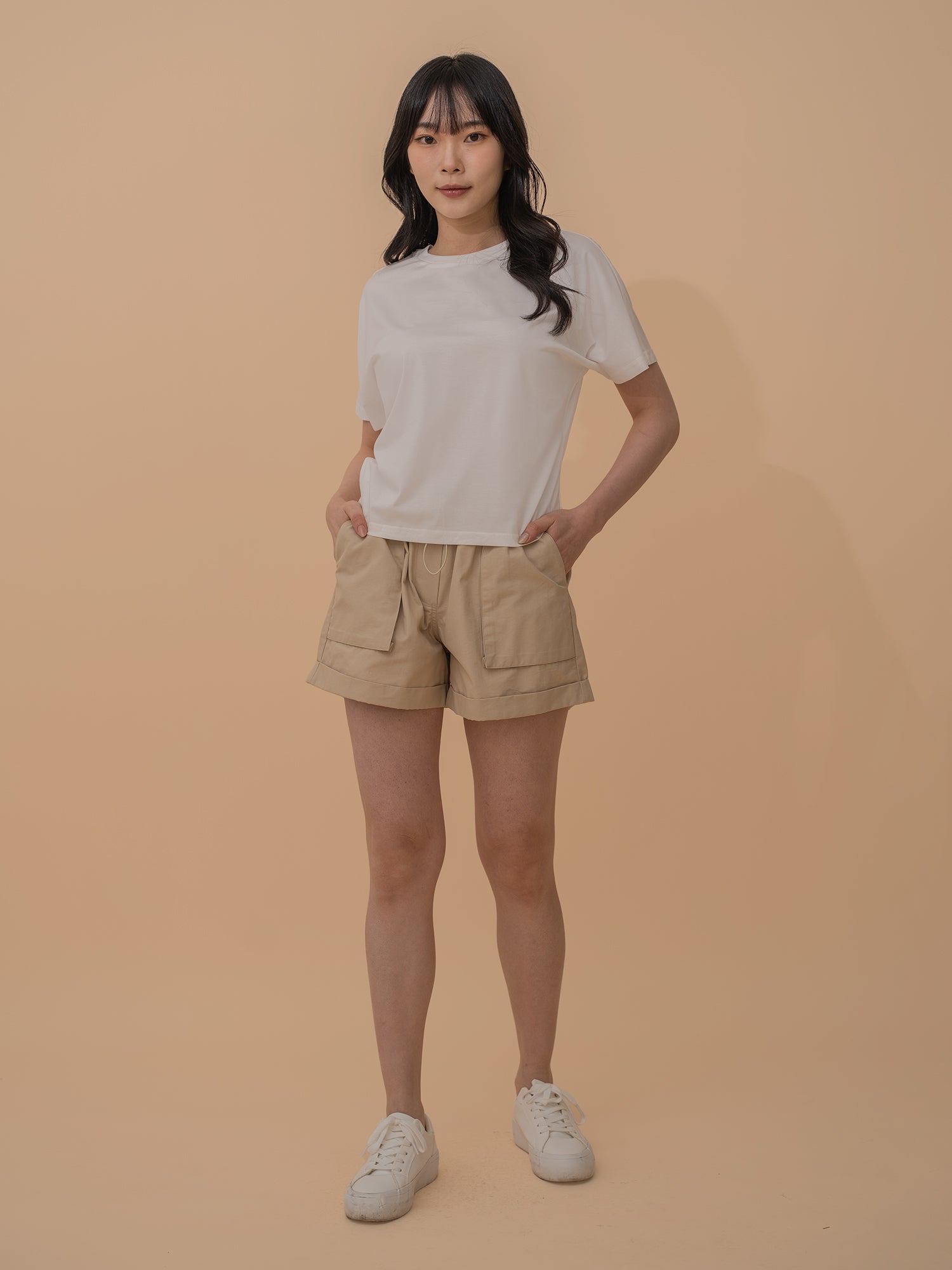 Utility Style Drawstring Shorts