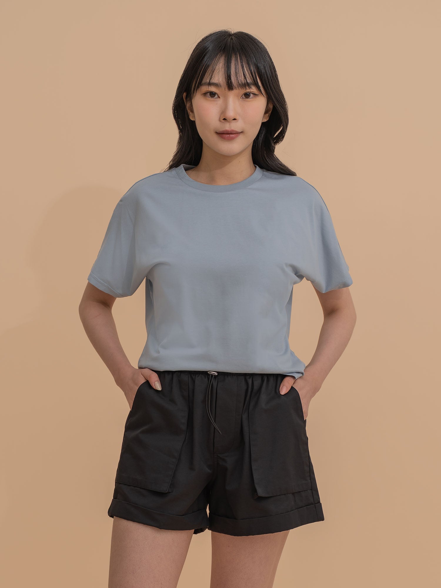 Utility Style Drawstring Shorts