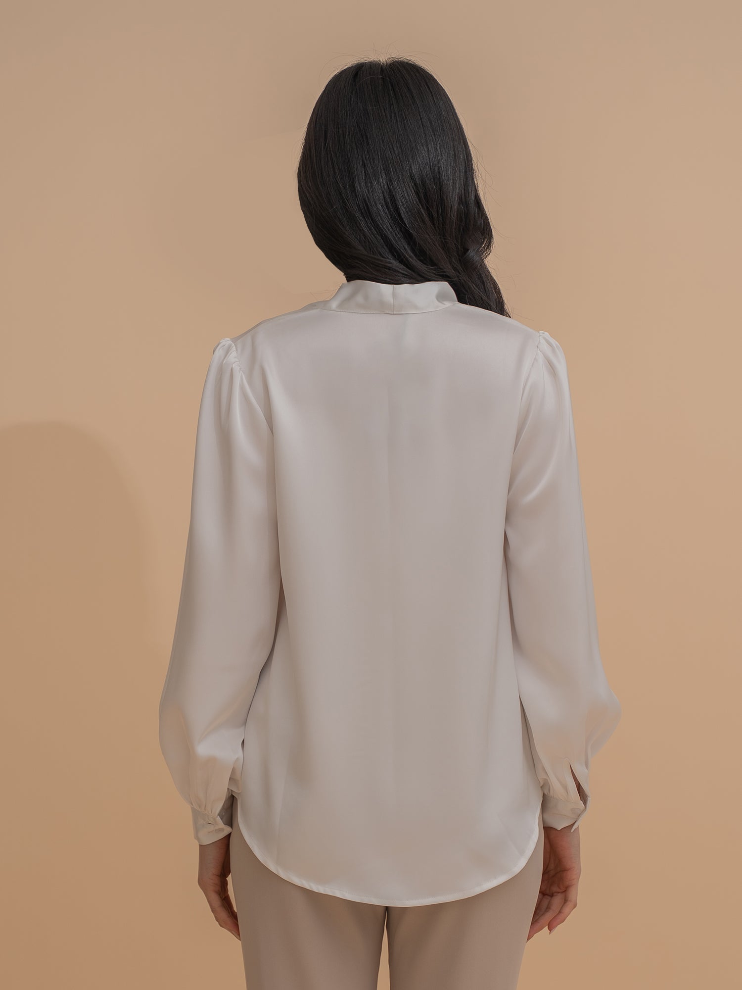 V-Neck Satin Blouse