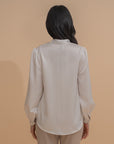 V-Neck Satin Blouse