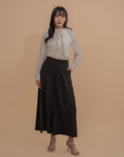 Wide-Leg Pleated Culottes