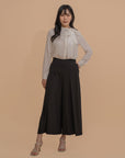 Wide-Leg Pleated Culottes