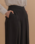 Wide-Leg Pleated Culottes