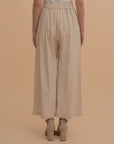 Wide-Leg Pleated Trousers