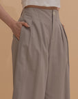 Wide-Leg Pleated Trousers