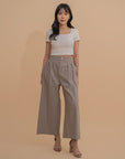 Wide-Leg Pleated Trousers