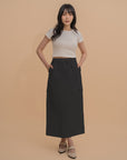 Casual Drawstring Long Skirt