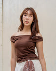 Off Shoulder Ruched Top