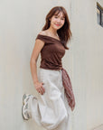 Tailored Panel Wide-Leg Pants