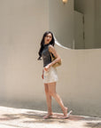 Ruched Sleeveless Mesh Top