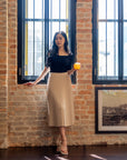 Pleated Midi Skirt