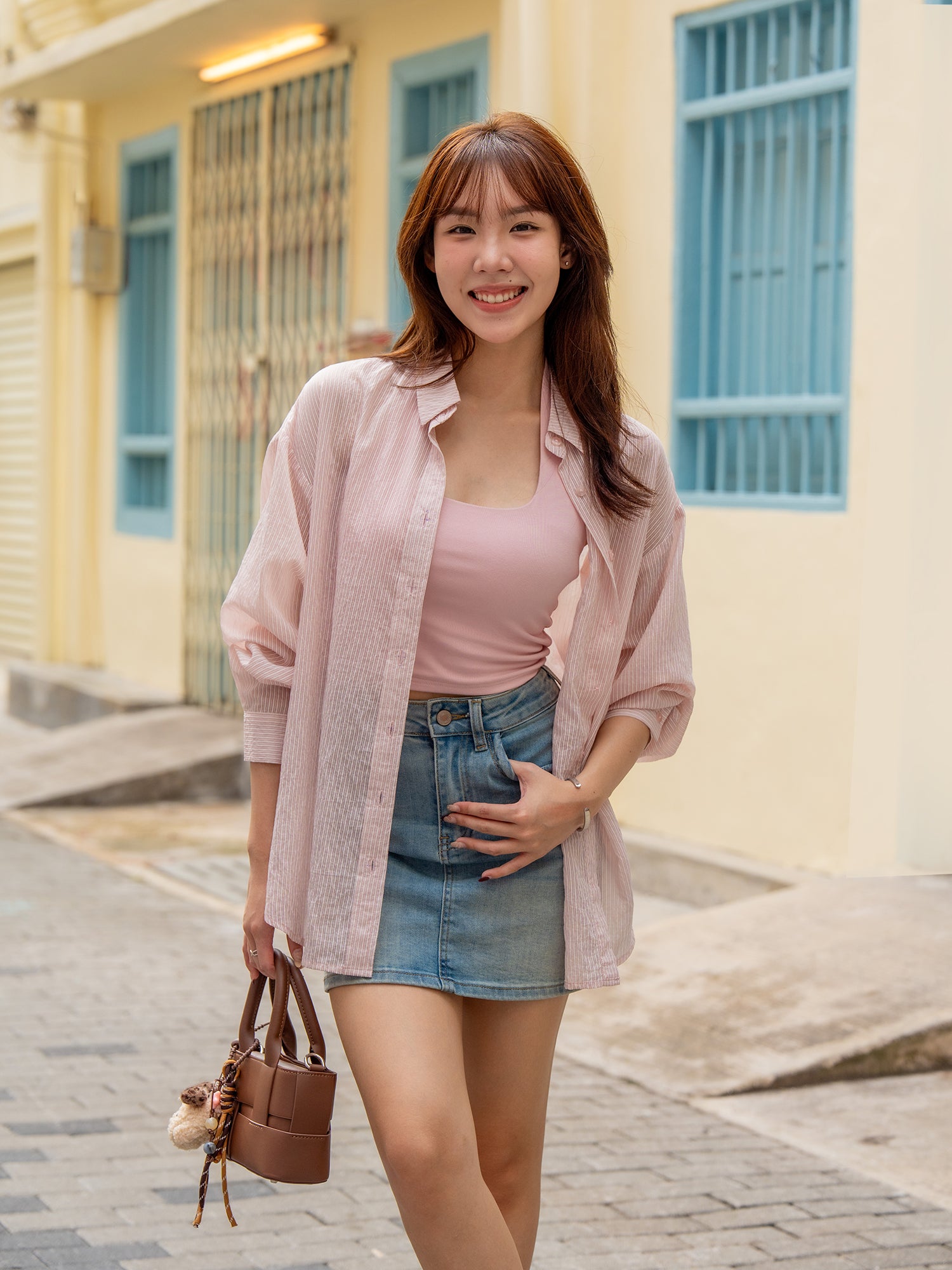 Semi Sheer Button Shirt