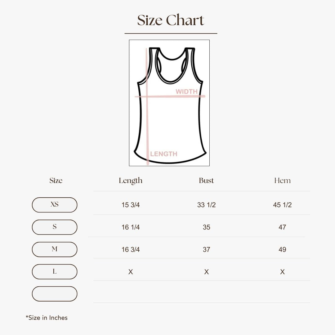 Printed Linen Camisole Size Guide