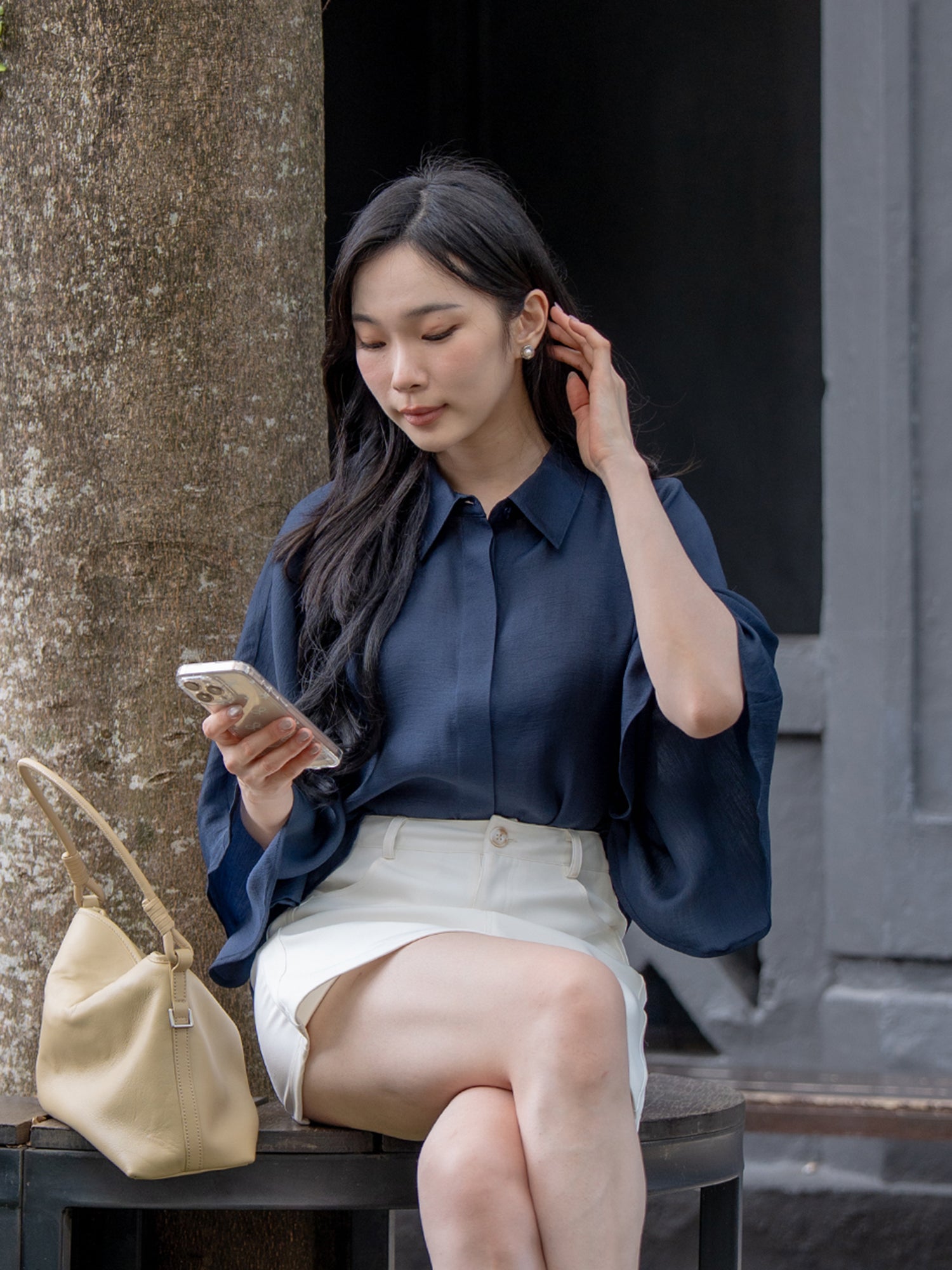 Flowy Batwing Blouse
