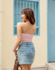 Double Layered Halter Neck Crop Top