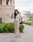 Satin Bias Midi Skirt