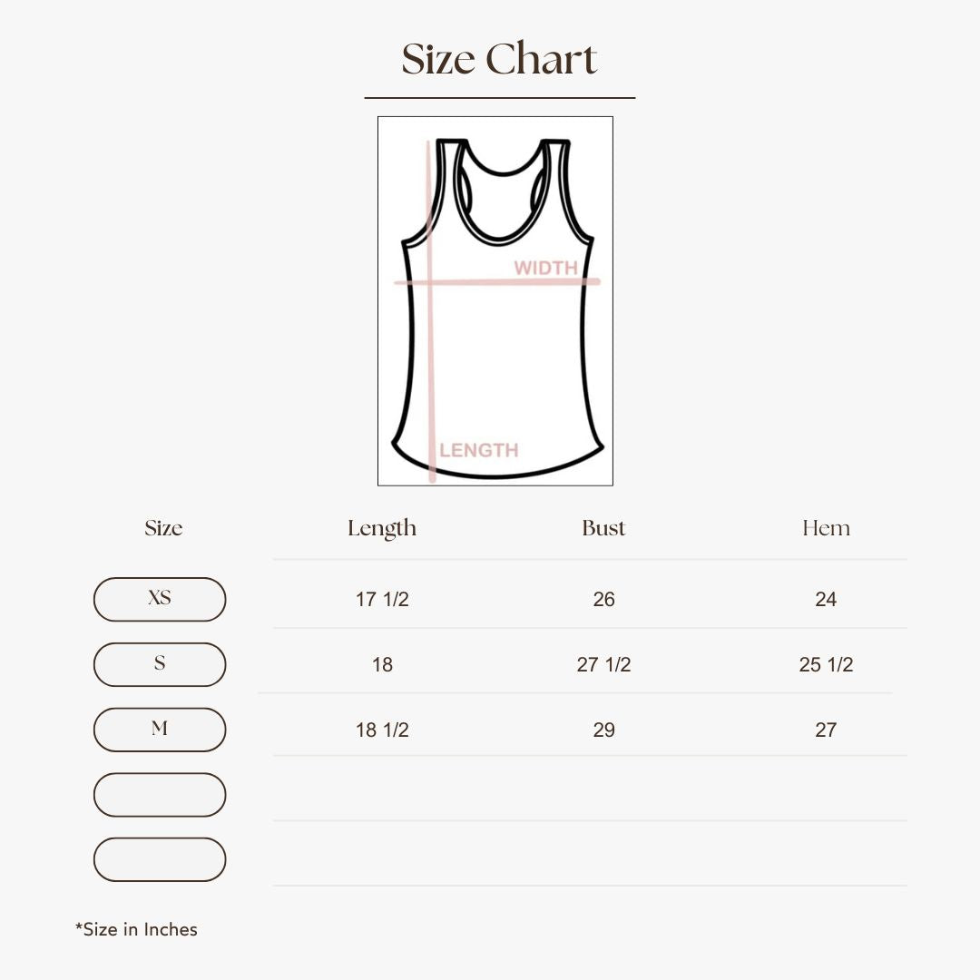Beaded Sleeveless Top Size Guide