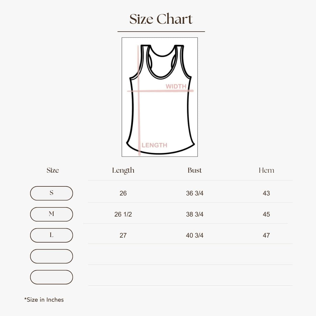 Sleeveless V-Neck Top Size Guide