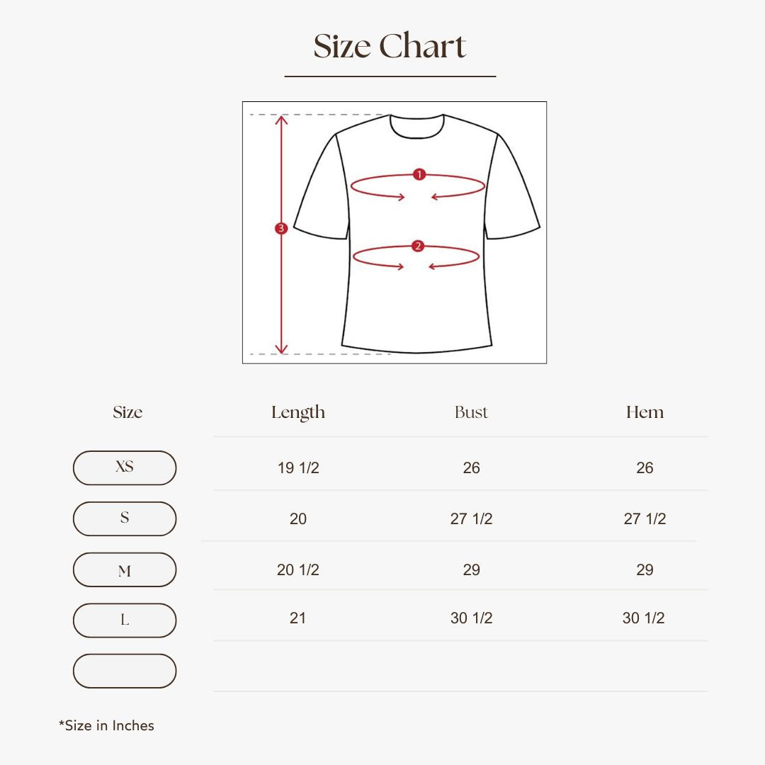Twist-Front Knit Top Size Guide