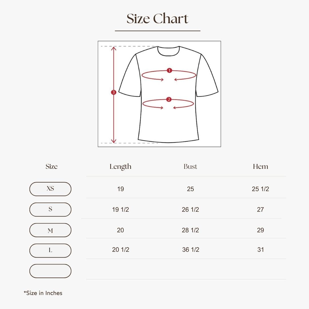 Basic Knit Tank Top Size Guide