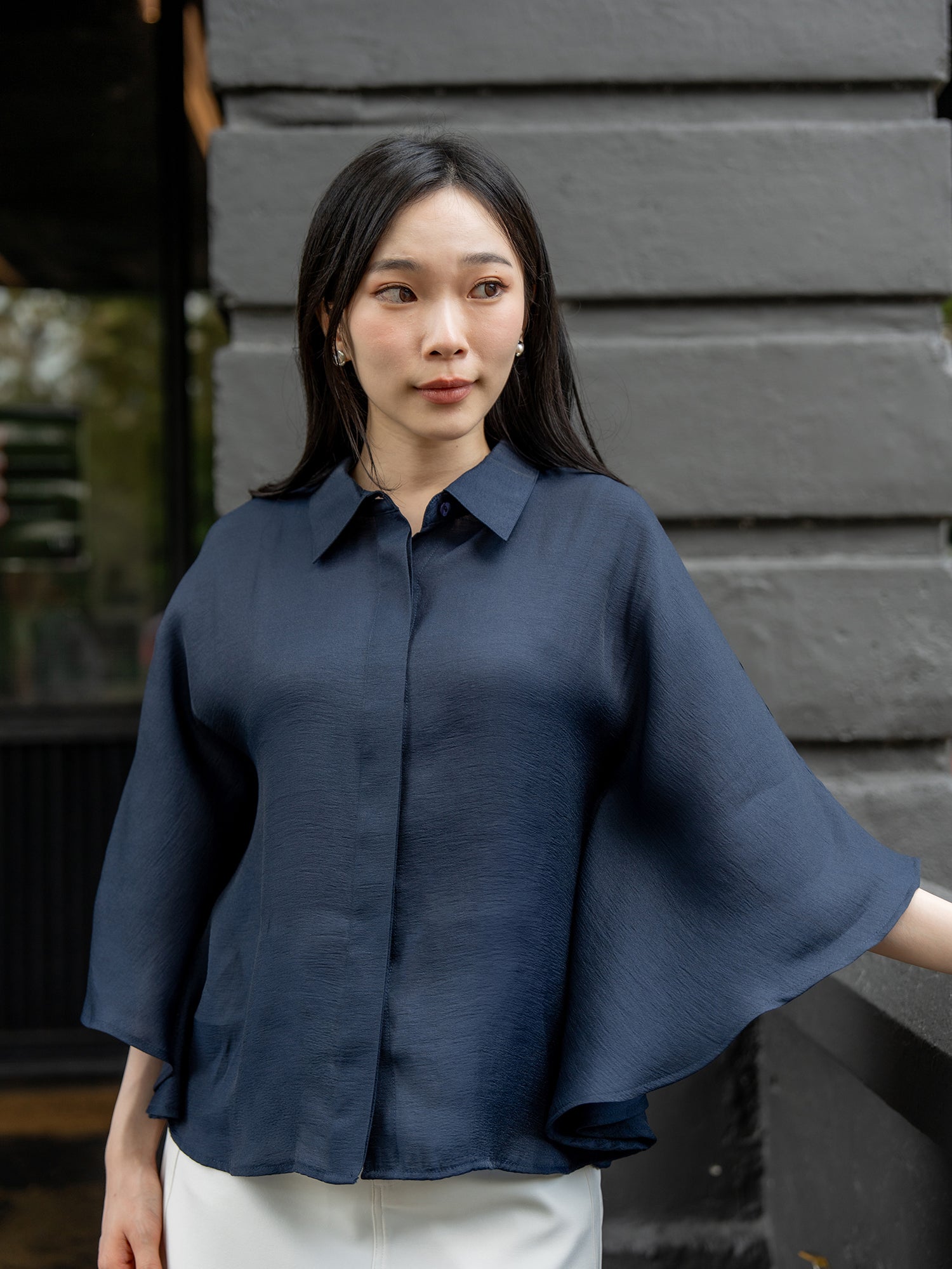 Flowy Batwing Blouse