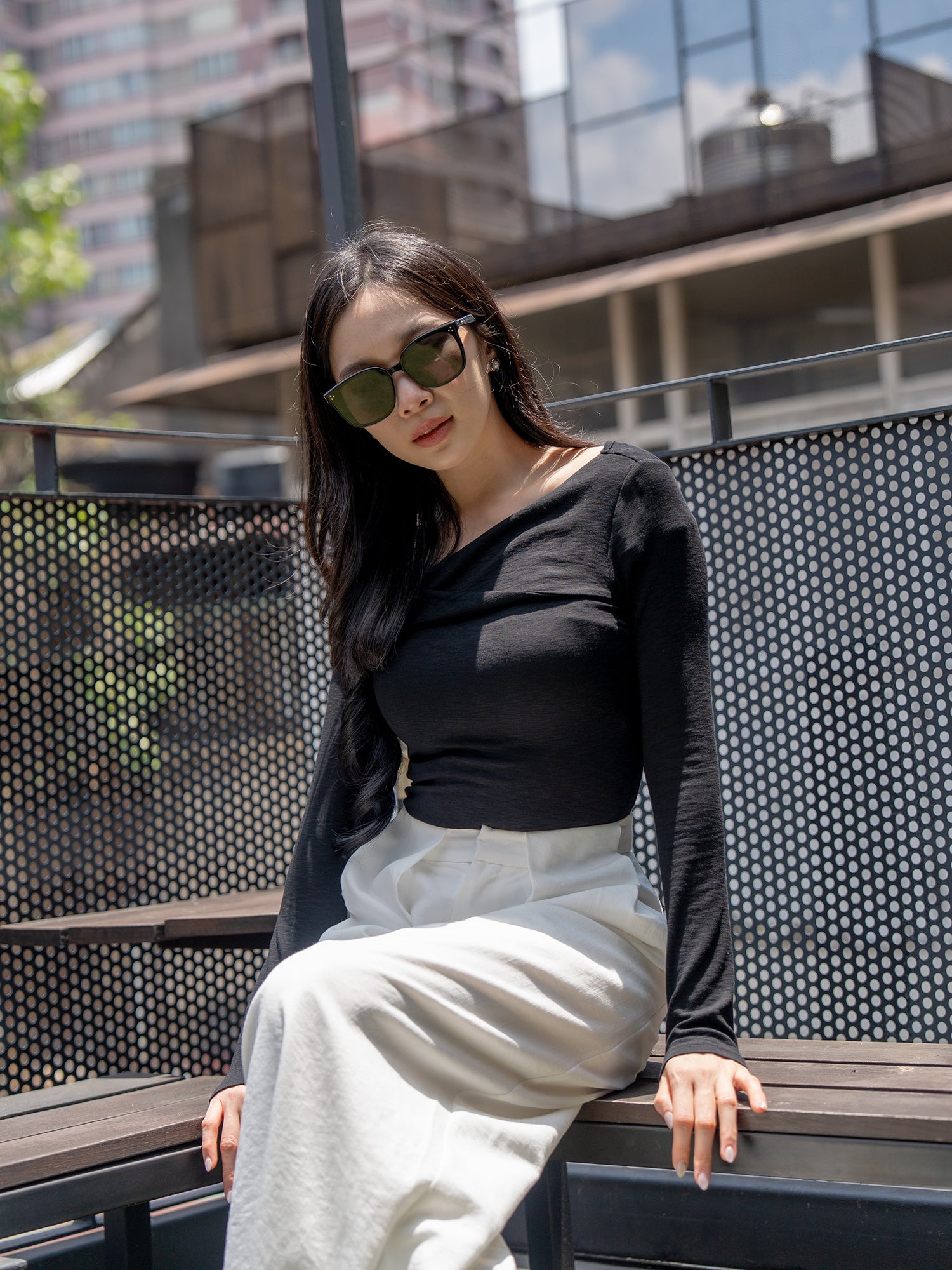 Asymmetric Drape Top – RAEA
