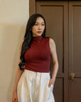Essential High Neck Knit Top